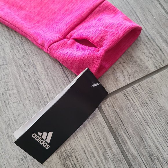 🆕️ NWT Adidas girls sweatshirt hoodie grey and pink size large 14 - Picture 4 of 7
